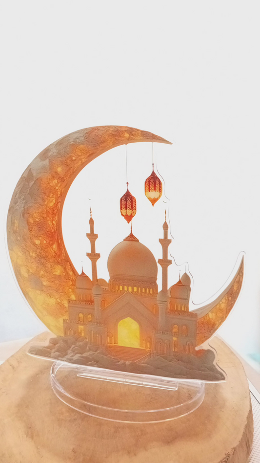 Adorno Colgante Luna y Castillo Celestial – Magia que Habita en lo Alto