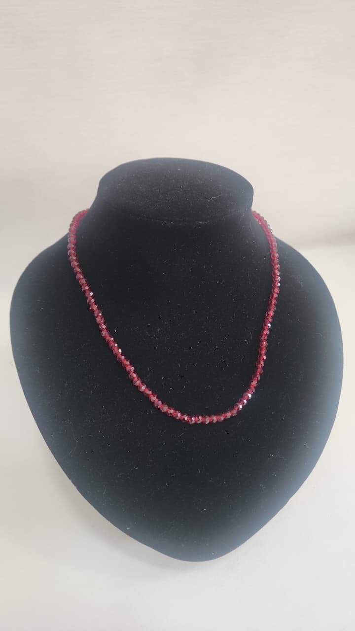 Collar Cristales Rojos ✨
