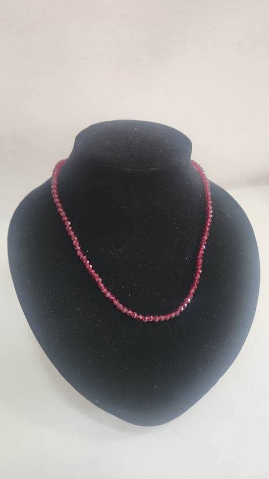 Collar Cristales Rojos ✨